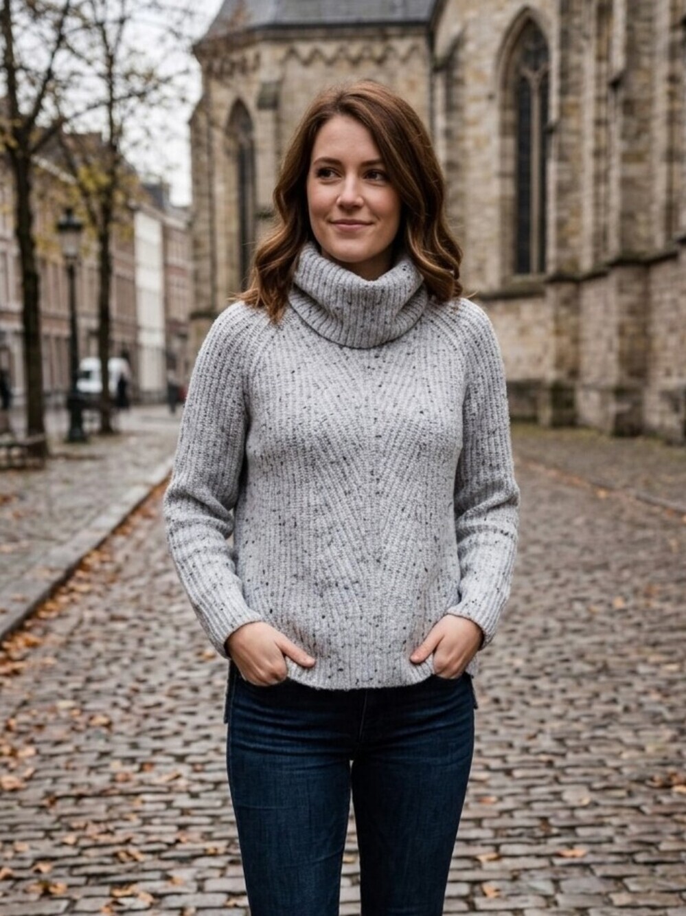 Madewell Gray Turtleneck Sweater Knit Wool Blend Soft Comfy Pullover Xs